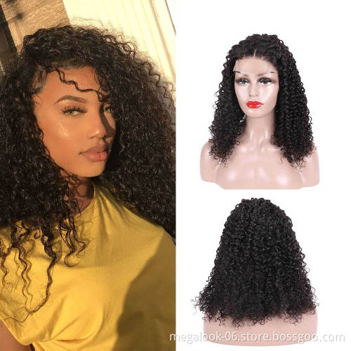 Overnight Delivery Handmade 30Inch Brazilian Remy Hair Jerry Curl Lace Front 4*4 Wigs